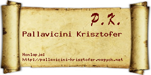 Pallavicini Krisztofer névjegykártya